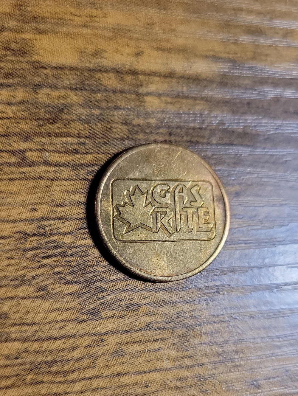 Brass Gas Rite Token Coin- Gold Finish